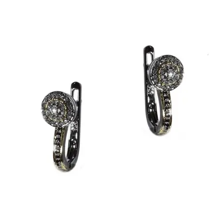 Серьги из серебра с бриллиантами