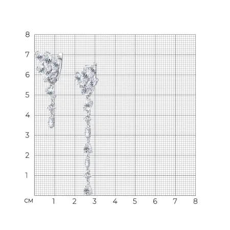 Серьги из серебра с фианитами Асимметрия