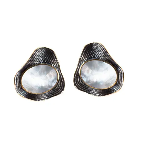 Серебряные серьги с позолотой