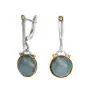 Серьги из серебра с аквамарином