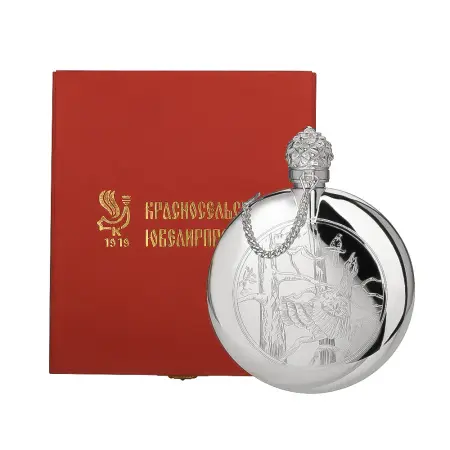 Фляга из серебра «Тетерев Охотничья»