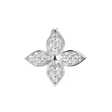 Серебряная подвеска с фианитами «Лепестки»