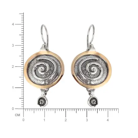 Серьги из серебра с позолотой