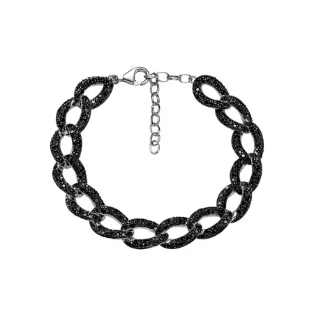 Серебряный браслет со шпинелью «Цепь»