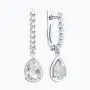 Серьги из серебра с горным хрусталем