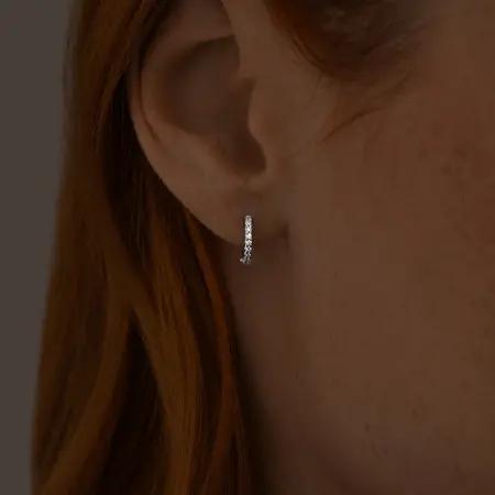 Серебряные серьги с фианитами