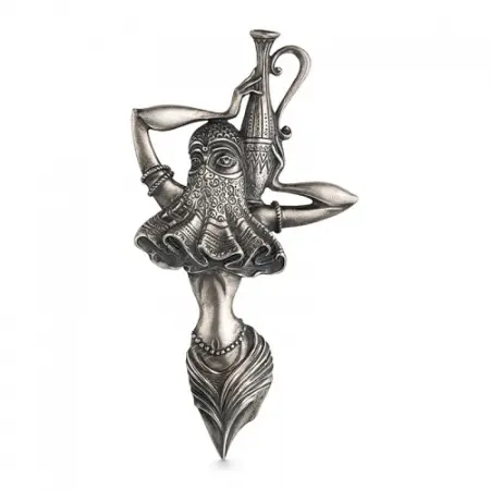 Серебряная брошь «Восточная красавица»