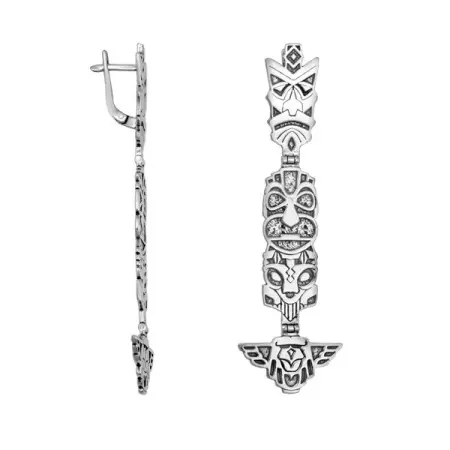 Серебряные серьги «Тотем»