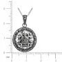Серебряный кулон на цепи с марказитами Swarovski