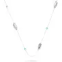 Серебряное колье с кубическим цирконием и ситаллом