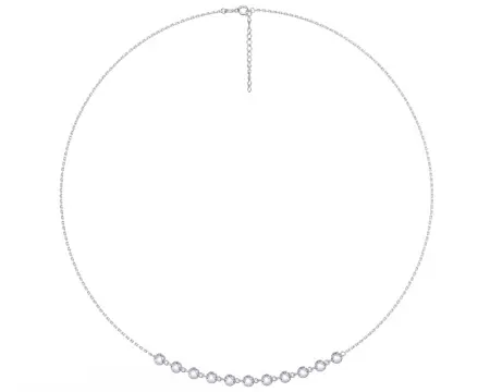 Серебряное колье-чокер с фианитами