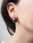 Серьги из серебра с эмалью «Гранат»