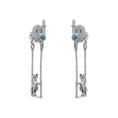 Серебряные серьги «Прогулка в облаках»