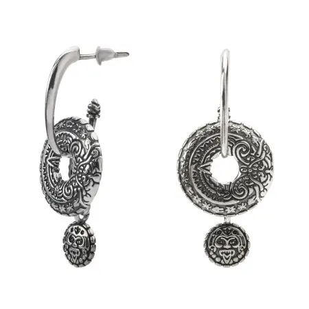 Серьги из серебра «Табаско» с подвесками