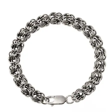 Серебряный браслет «Роза большая»