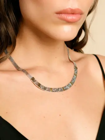 Серебряное колье