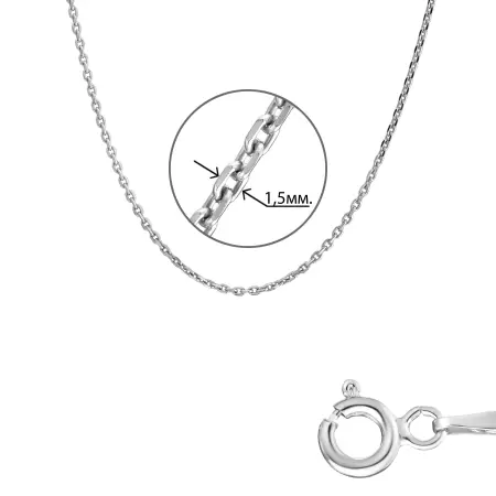 Цепь серебряная «Якорная»