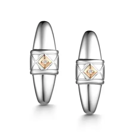 Серебряные серьги с бриллиантами