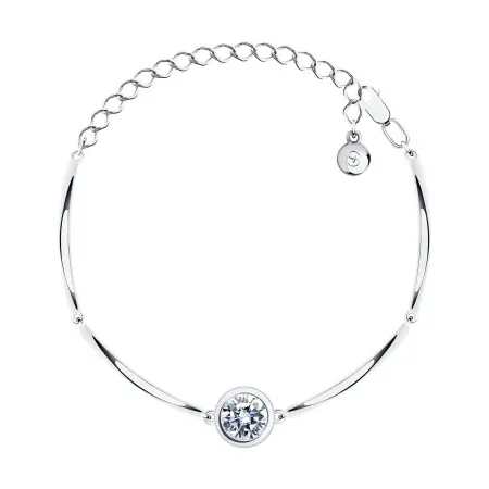 Серебряный браслет с фианитом