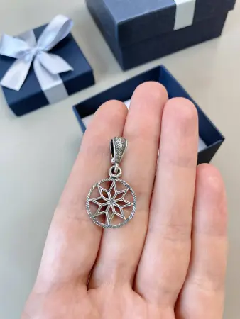 Серебряный оберег «Алатырь»