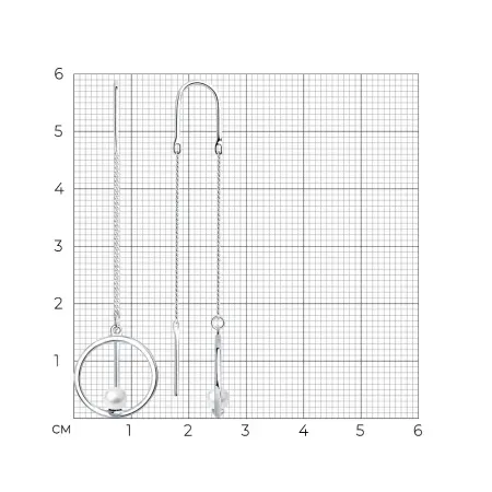 Серьги из серебра с жемчугом