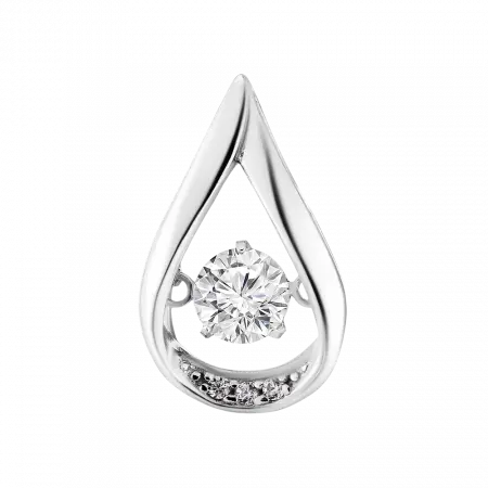 Подвеска «Капля» с танцующим фианитом