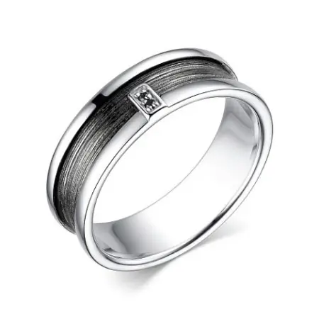 Серебряное кольцо с бриллиантом