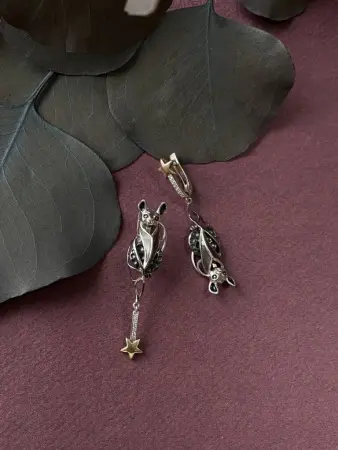 Серьги «Летучая мышь»