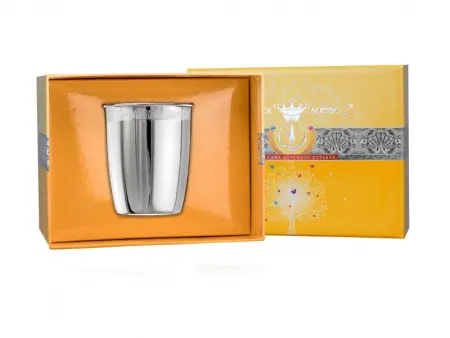 Серебряный детский стакан с рисунком «Император»