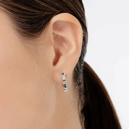 Серьги из серебра с бриллиантами