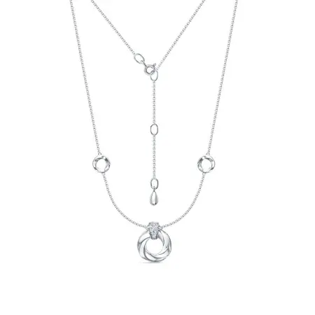 Серебряное колье с фианитами