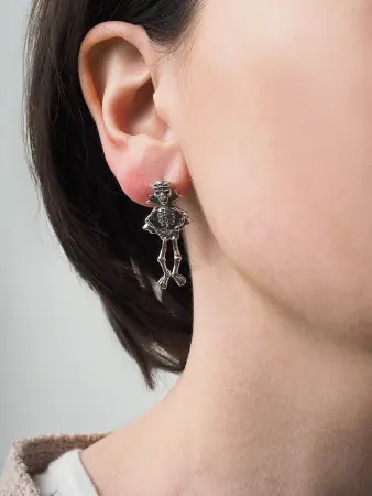 Серьги из серебра «Кощей Горыныч»