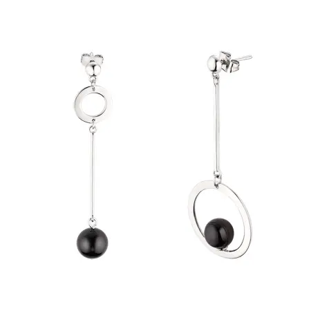 Серебряные серьги с керамикой