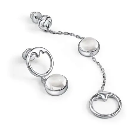 Серьги из серебра с горным хрусталем