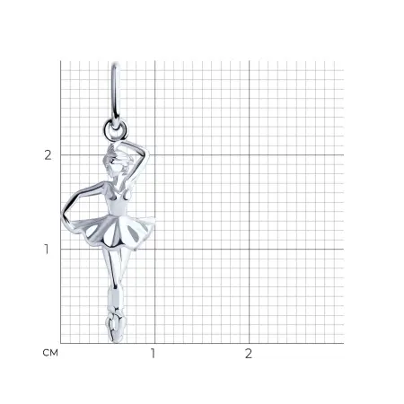 Подвеска из серебра «Балерина»