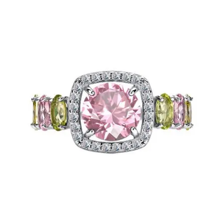 Кольцо из серебра с фианитами