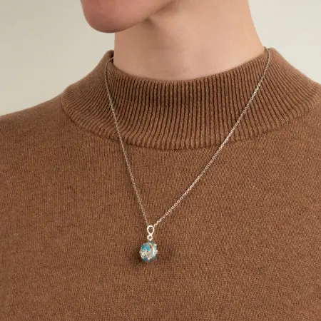 Подвеска из серебра с эмалью «Ландыши» Фаберже