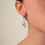 Серьги из серебра с жемчугом ассиметричные «Девушка с жемчужной сережкой»