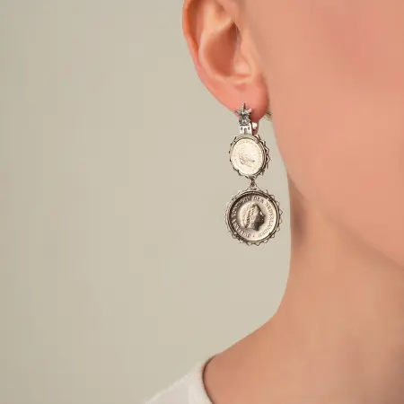 Серьги из серебра «Мельница»