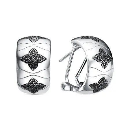 Серьги из серебра с кубическим цирконием
