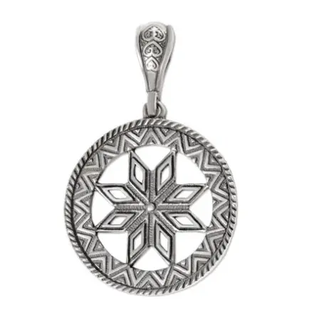 Серебряный оберег "Алатырь"