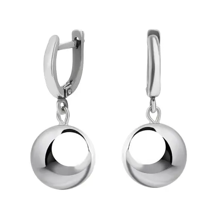 Серьги из серебра «Шар»