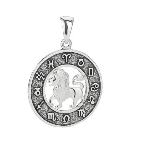 Кулон из серебра знак зодиака «Лев»