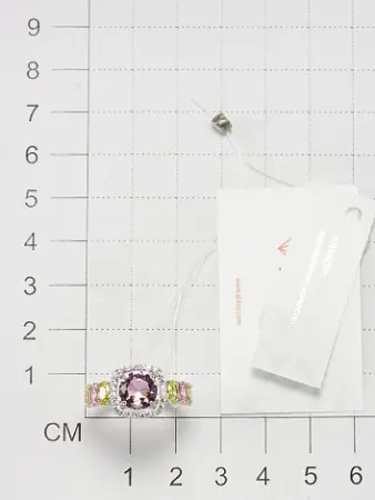 Кольцо из серебра с фианитами