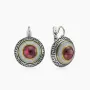 Серьги из серебра с гранатом