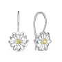 Серьги из серебра с фианитами «Цветы»