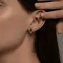 Серьги-пуссеты из серебра с фианитами «Паук»