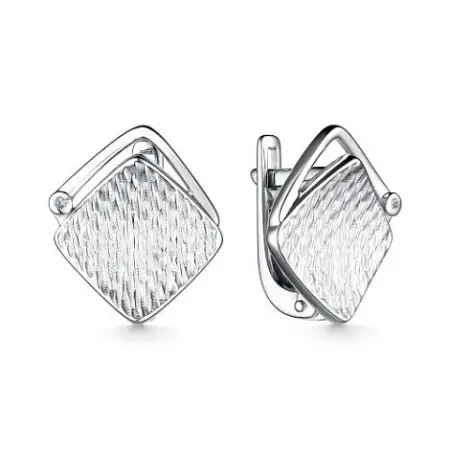 Серьги из серебра с бриллиантом