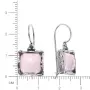 Серебряные серьги с розовым кварцем