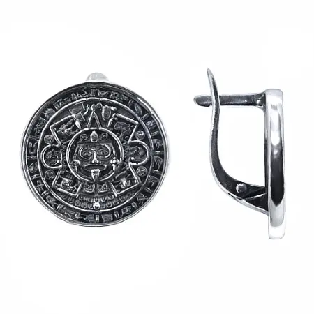 Серебряные серьги «Амулет»